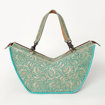 American Darling Tote Hand Tooled Genuine Leather Western Women Bag Handbag Purse | White Travel Bags College Casual